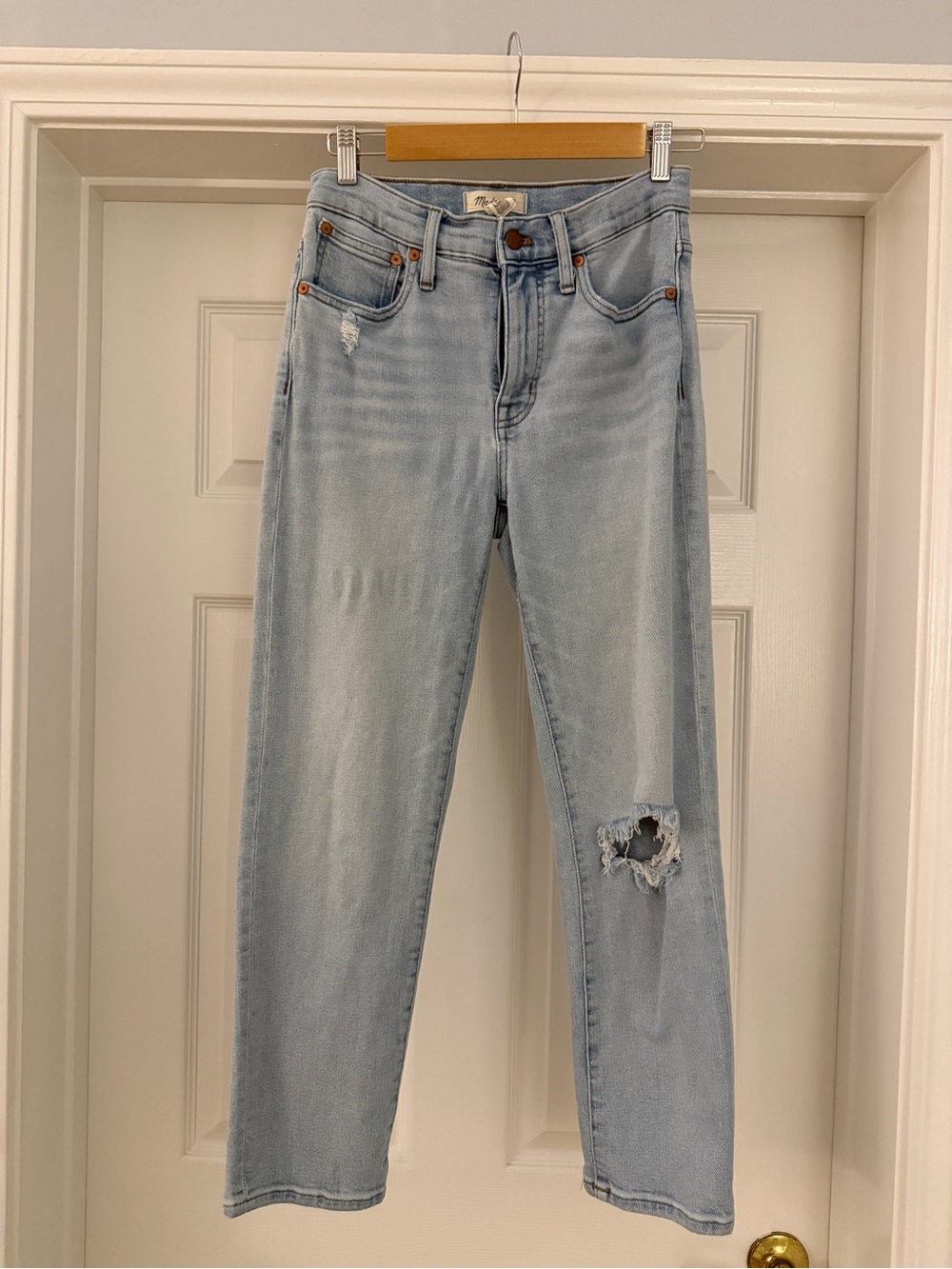 Madewell mid-rise classic straight.